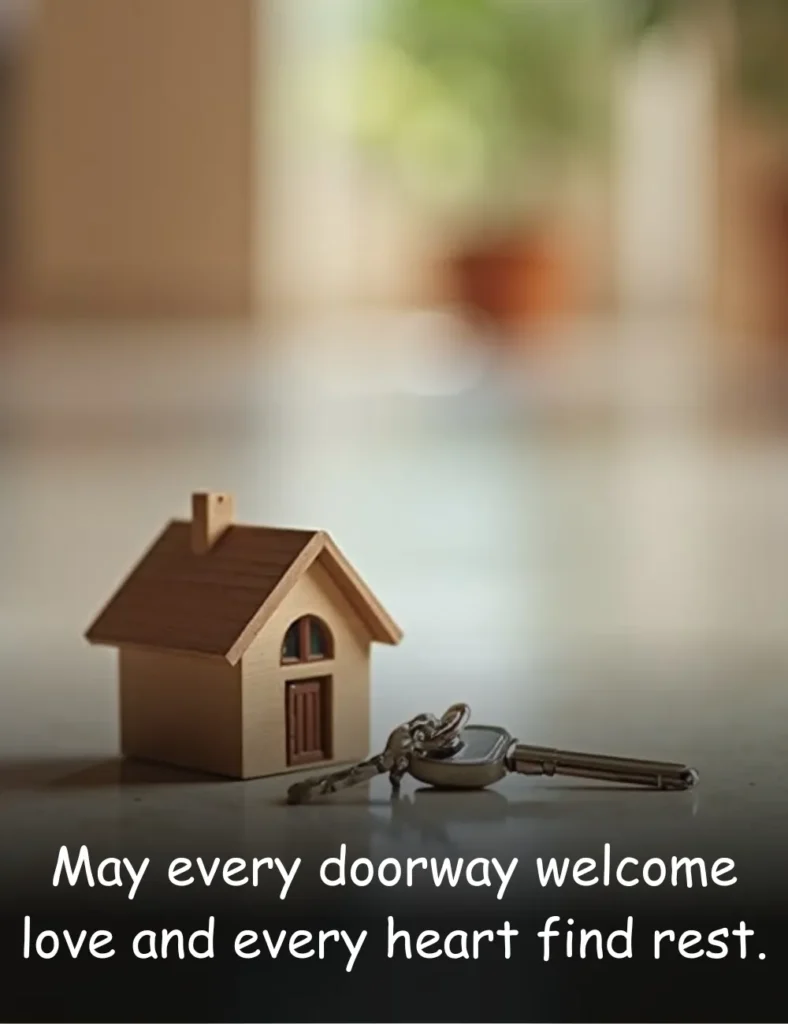 May every doorway welcome love and every heart find rest.