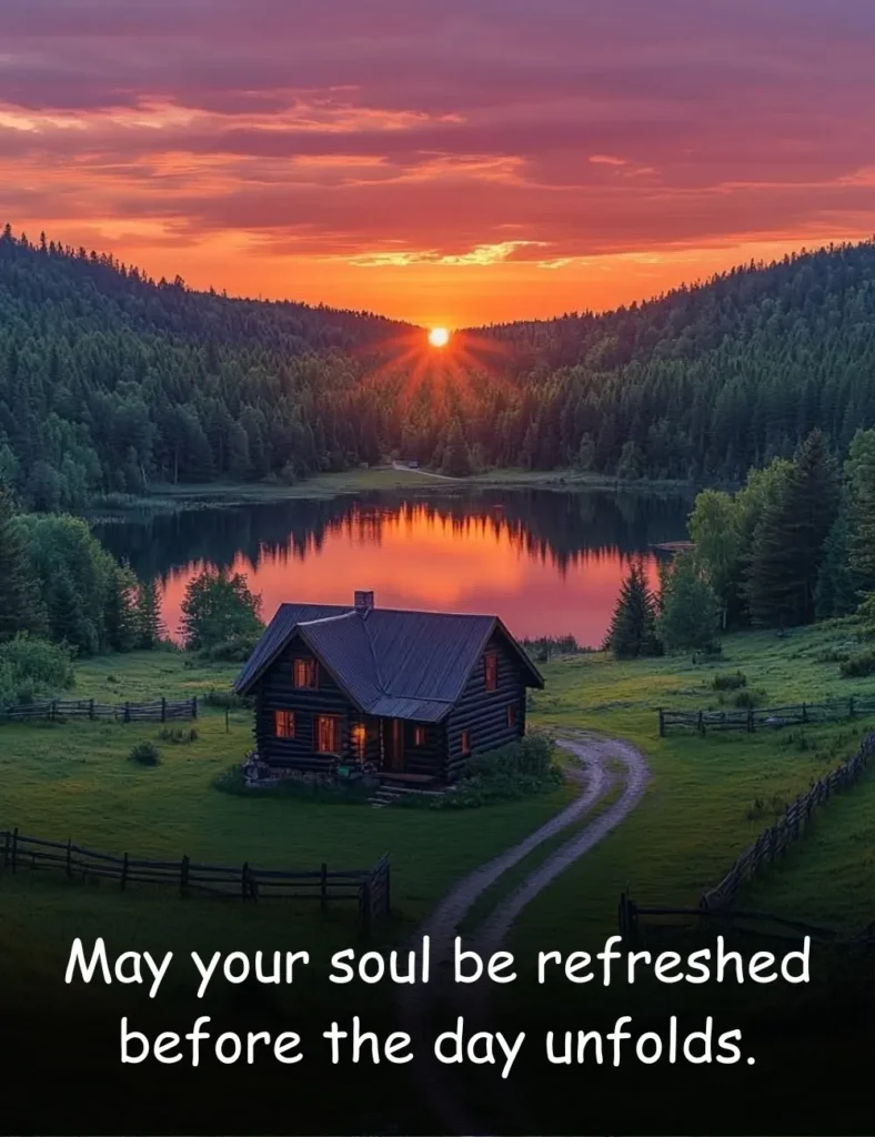 May your soul be refreshed before the day unfolds.