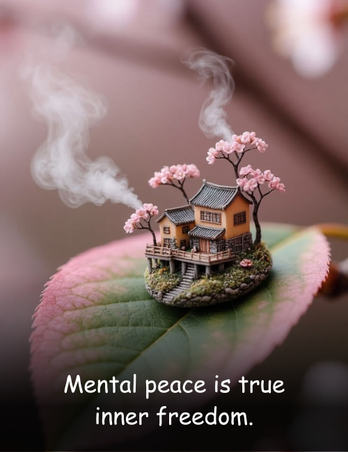 Mental peace is true inner freedom
