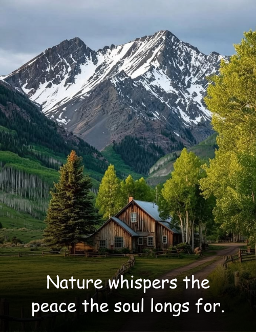 Nature whispers the peace the soul longs for
