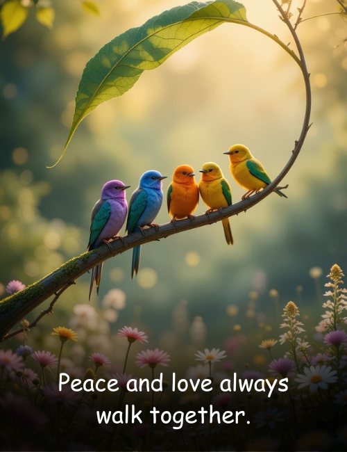 Peace and love always walk together