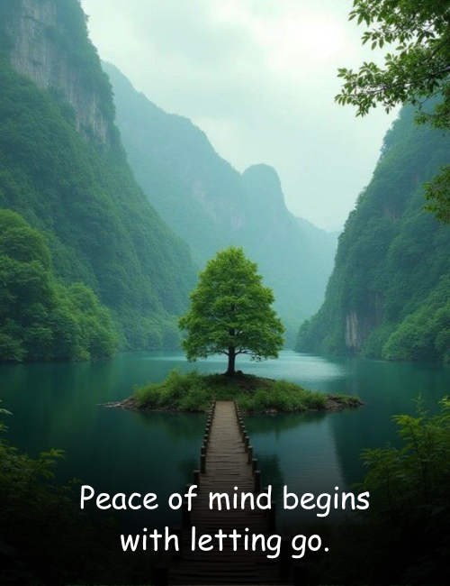 Peace of mind begins with letting go