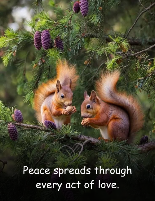 Peace spreads through every act of love