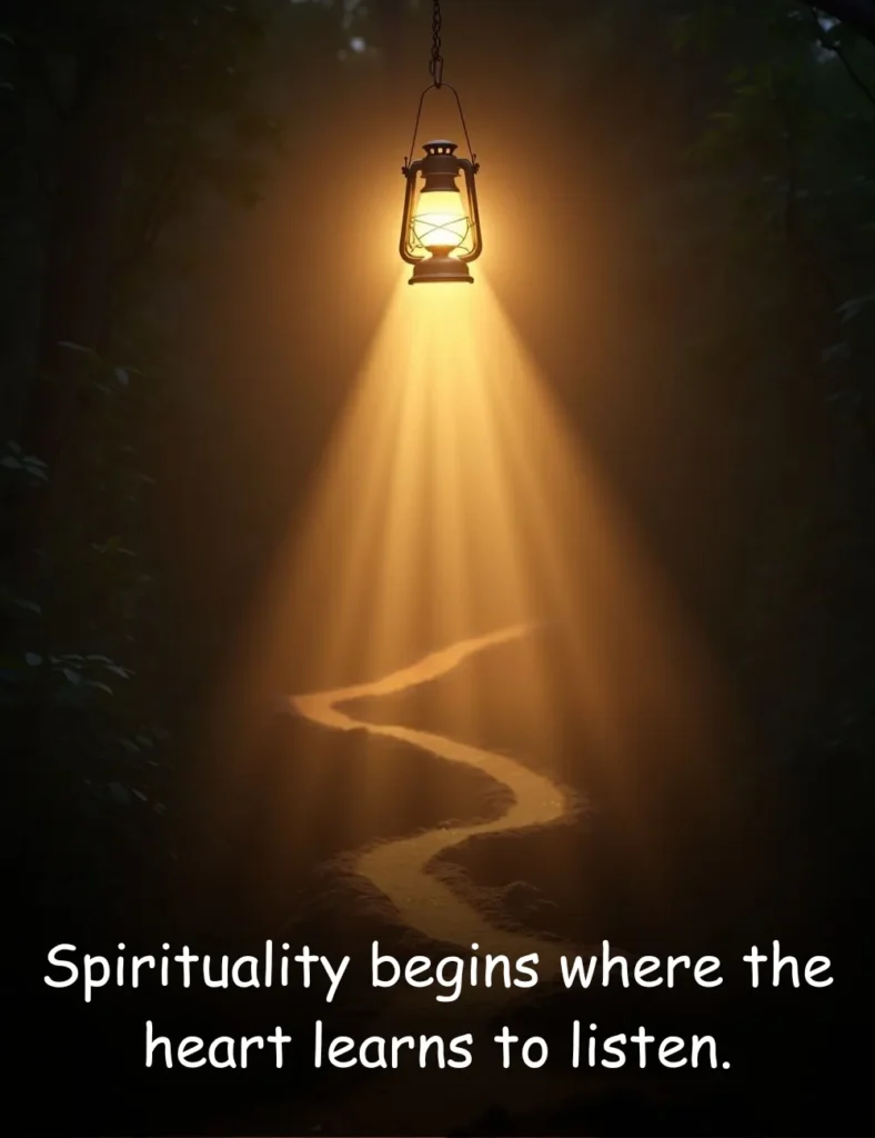 Spirituality begins where the heart learns to listen.