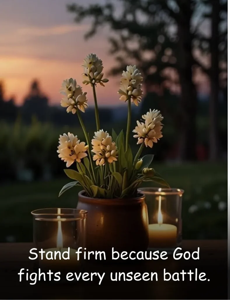 Stand firm because God fights every unseen battle.