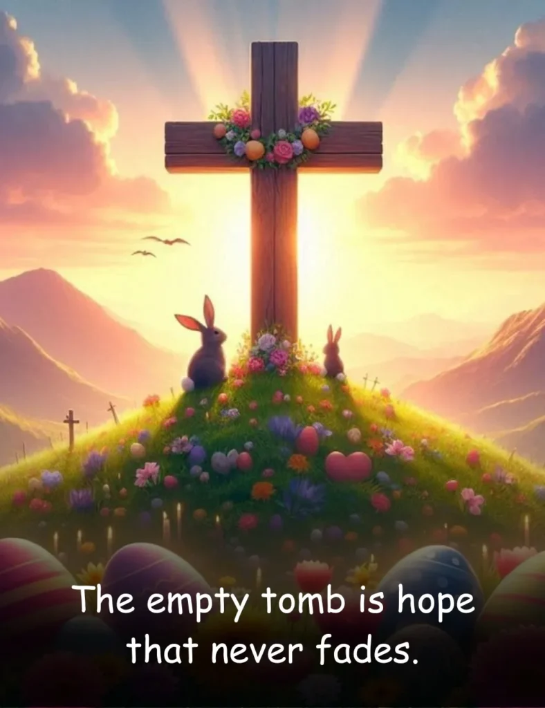 The empty tomb is hope that never fades.