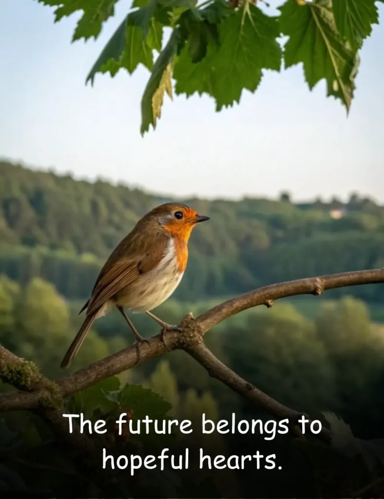 The future belongs to hopeful hearts.