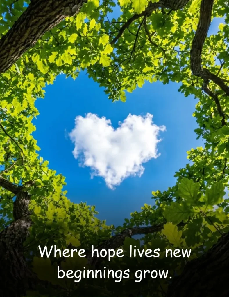 Where hope lives new beginnings grow.