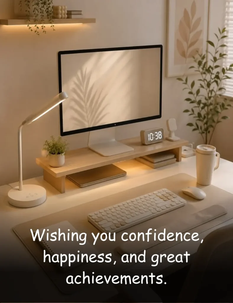 Wishing you confidence, happiness, and great achievements.
