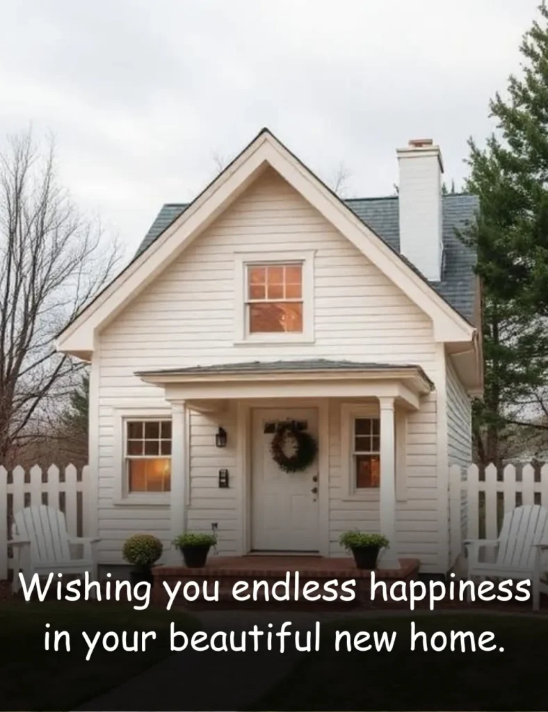 Wishing you endless happiness in your beautiful new home.
