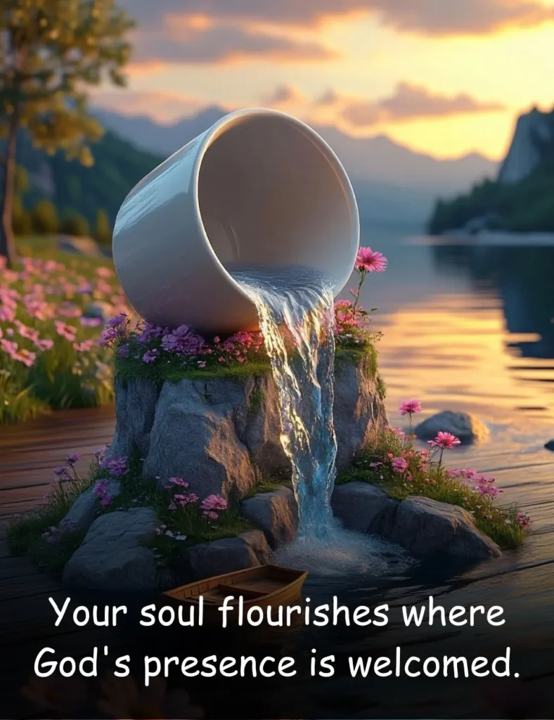 Your soul flourishes where God's presence is welcomed.